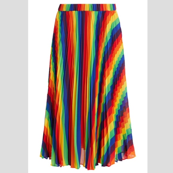 Michael Kors Dresses & Skirts - NEW! Michael Kors Georgette Rainbow Pleated Skirt